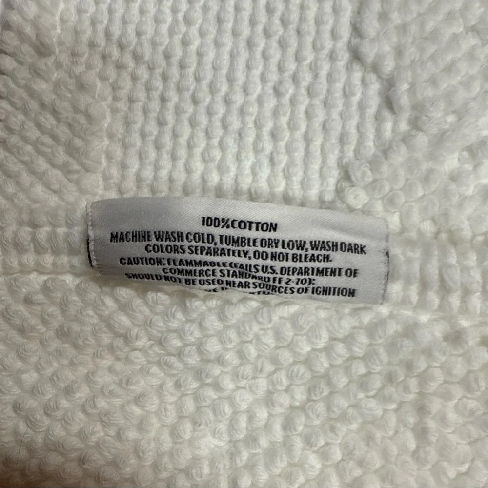 Piscatextile Bath Rug COTTON OEKO-TEX White 20 X31” Made In Portugal NWT
